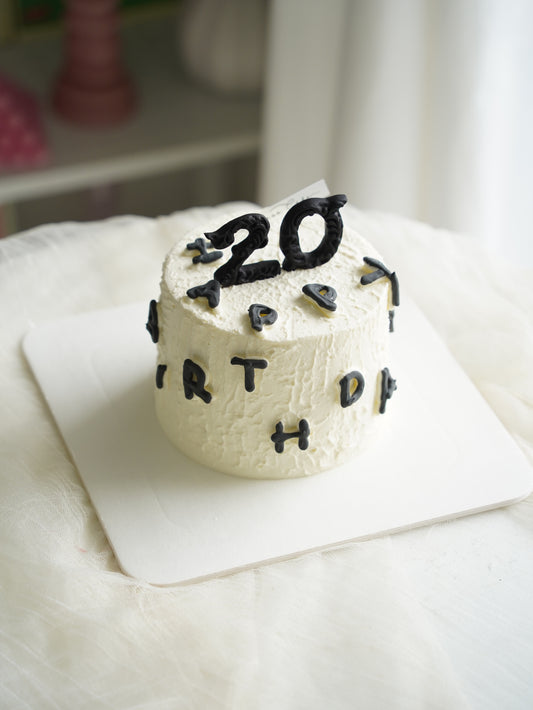 Black & White Minimalist Cake