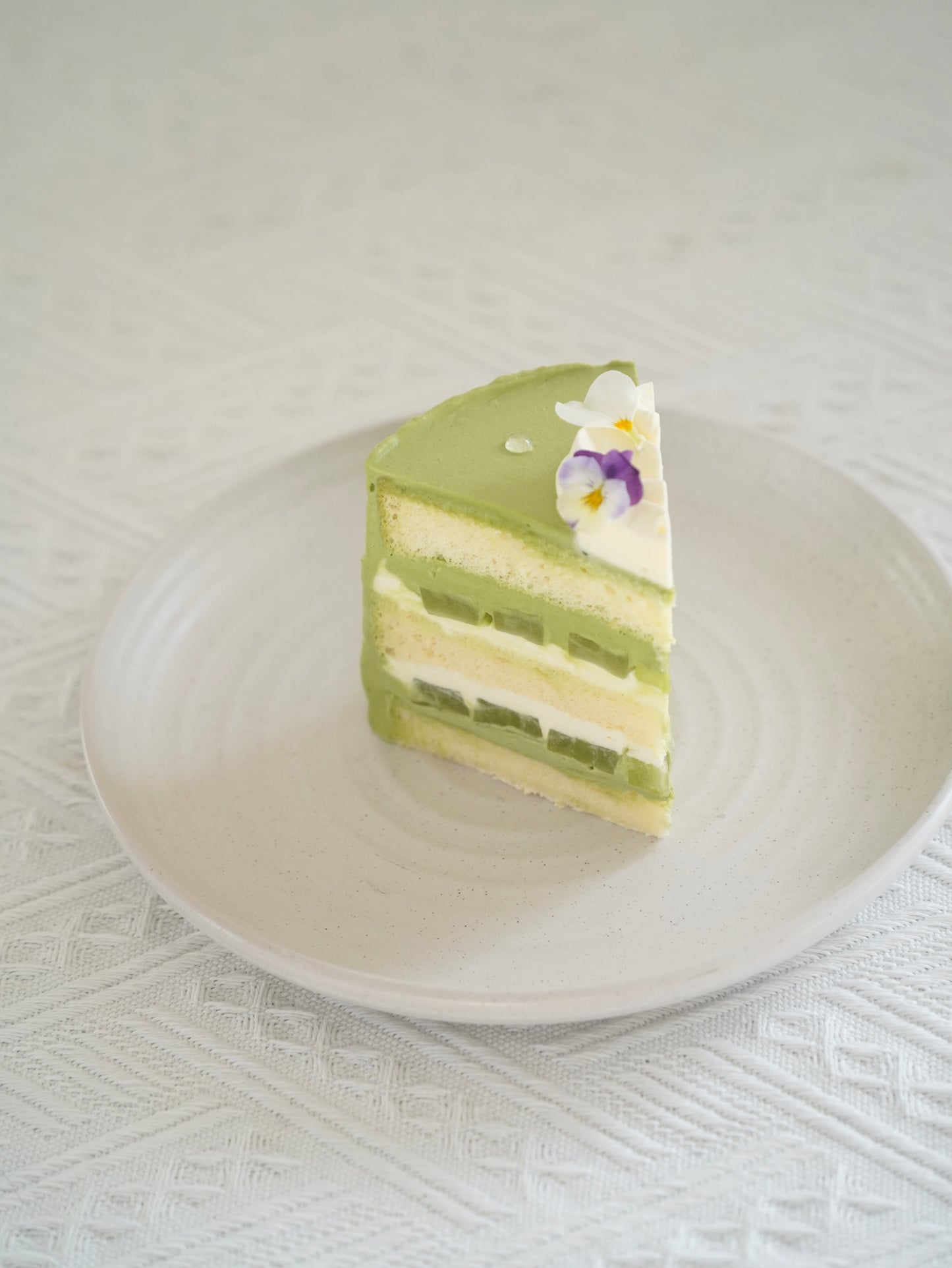 Matcha & White Grape Cake