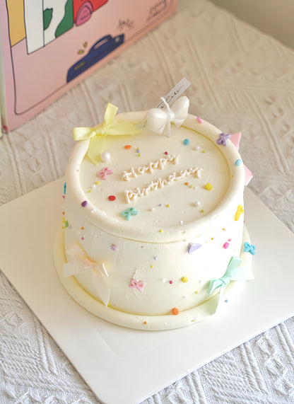 Ribbon and Sprinkle Cake