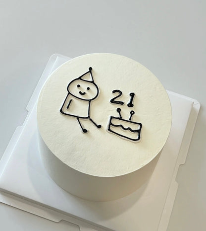 Minimalist Doodle Cake